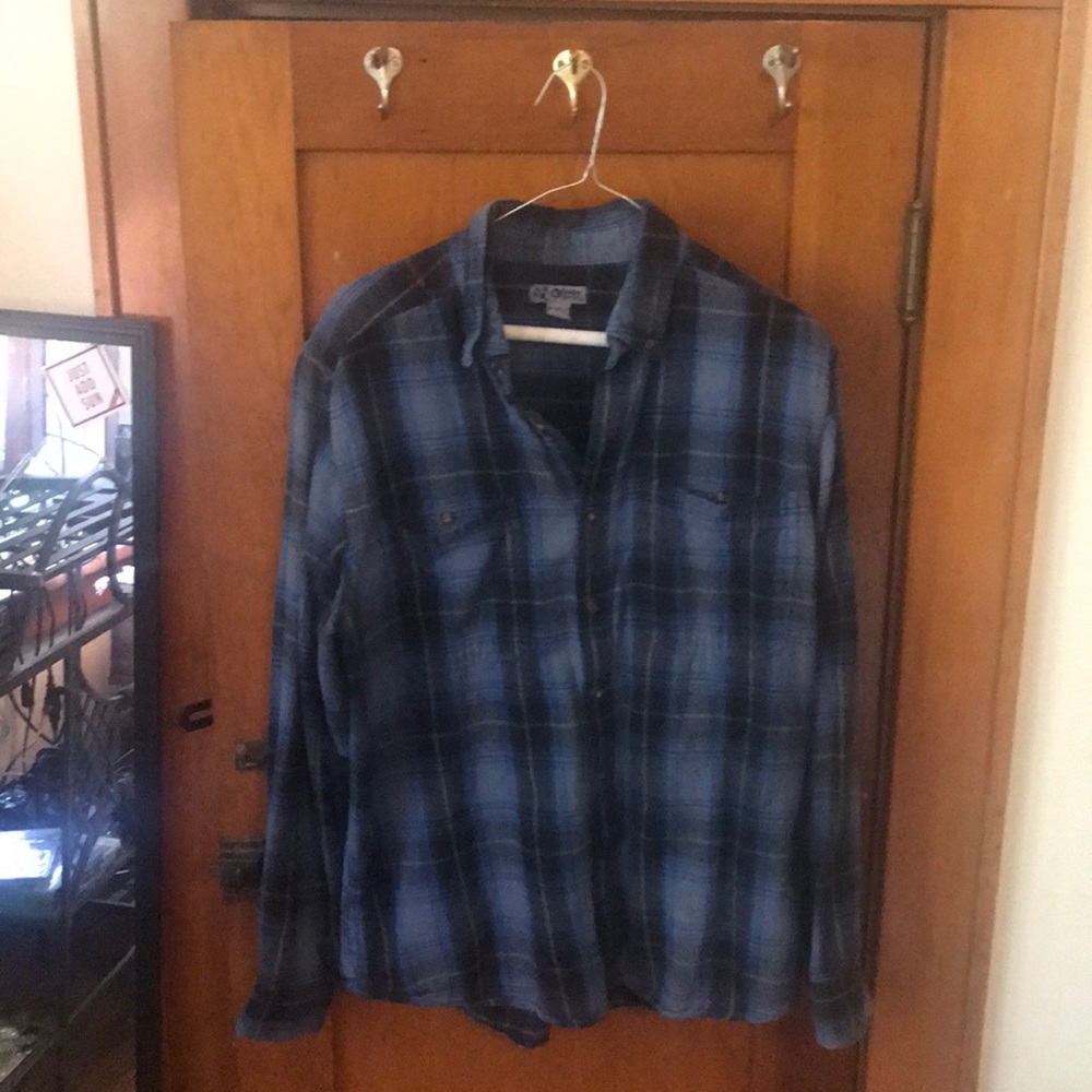 Blue and Black Button Down